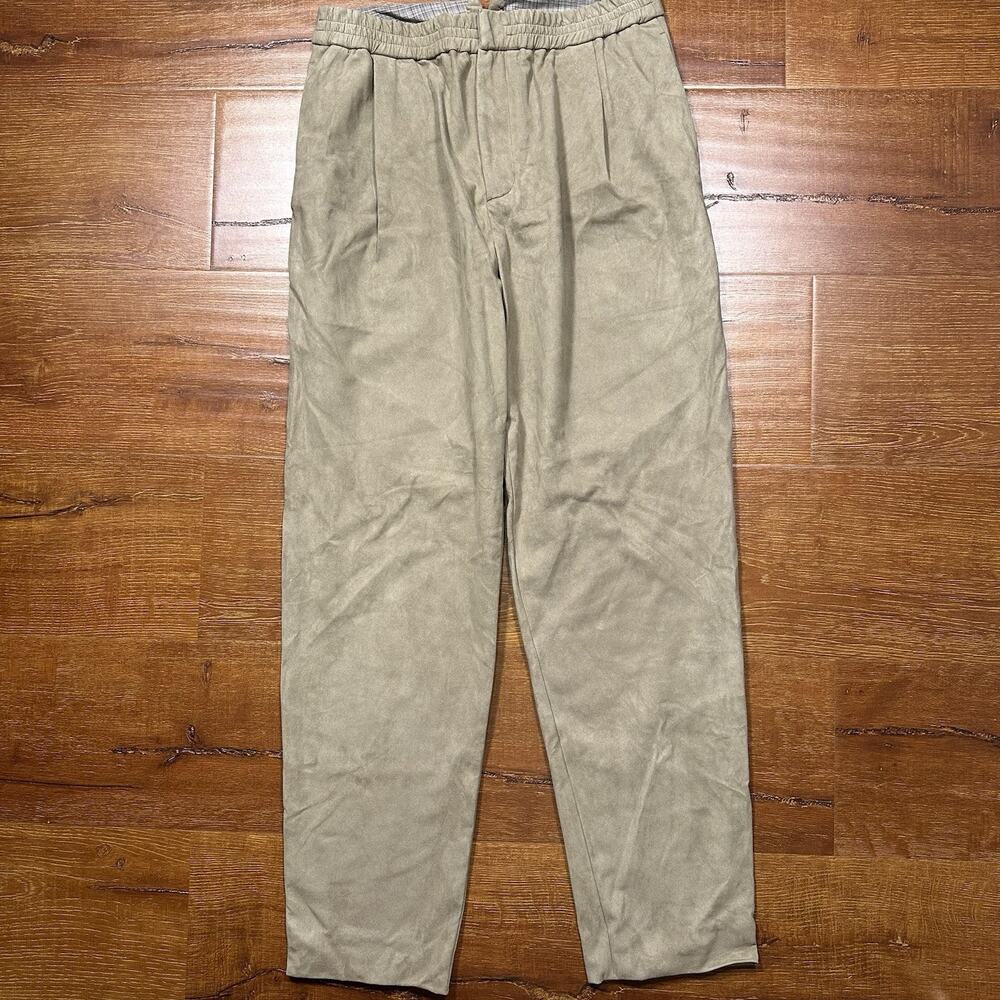 Stephan Schneider Faux Suede Pants Womens 2 28x28 Tan Quiet Luxury Belgium City
